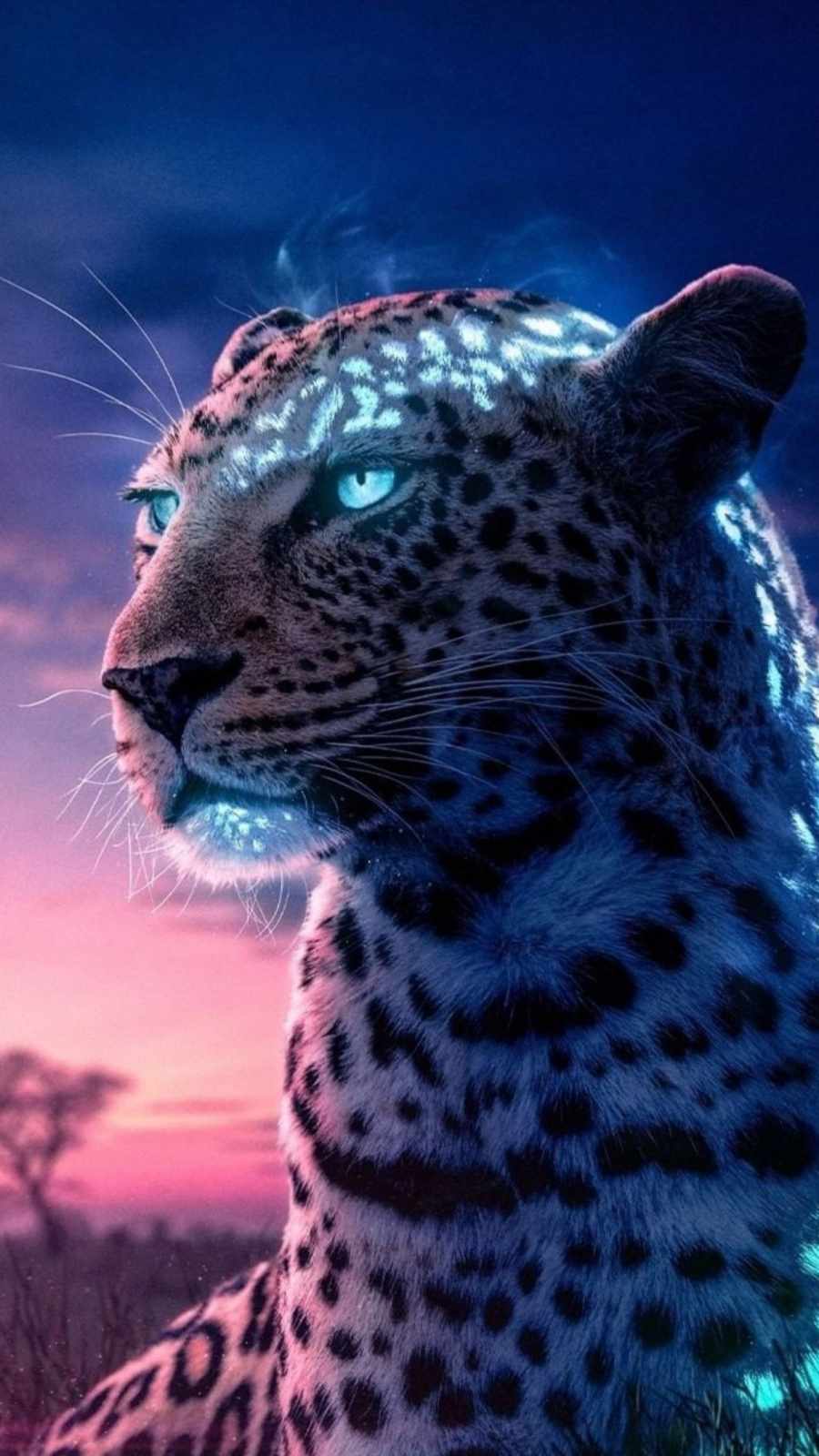 Neon Predator Jaguar iPhone Wallpaper