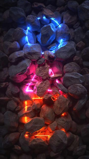 Neon Stones Gaming iPhone Wallpaper