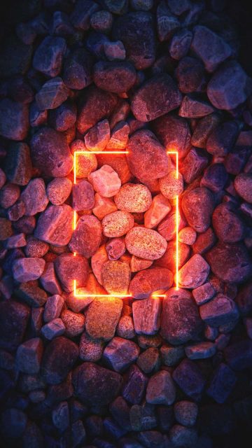 Neon Stones Nature iPhone Wallpaper