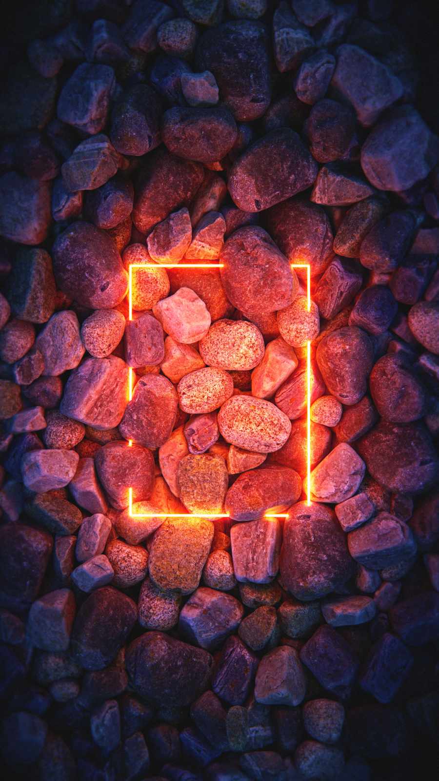 Neon Stones Nature iPhone Wallpaper