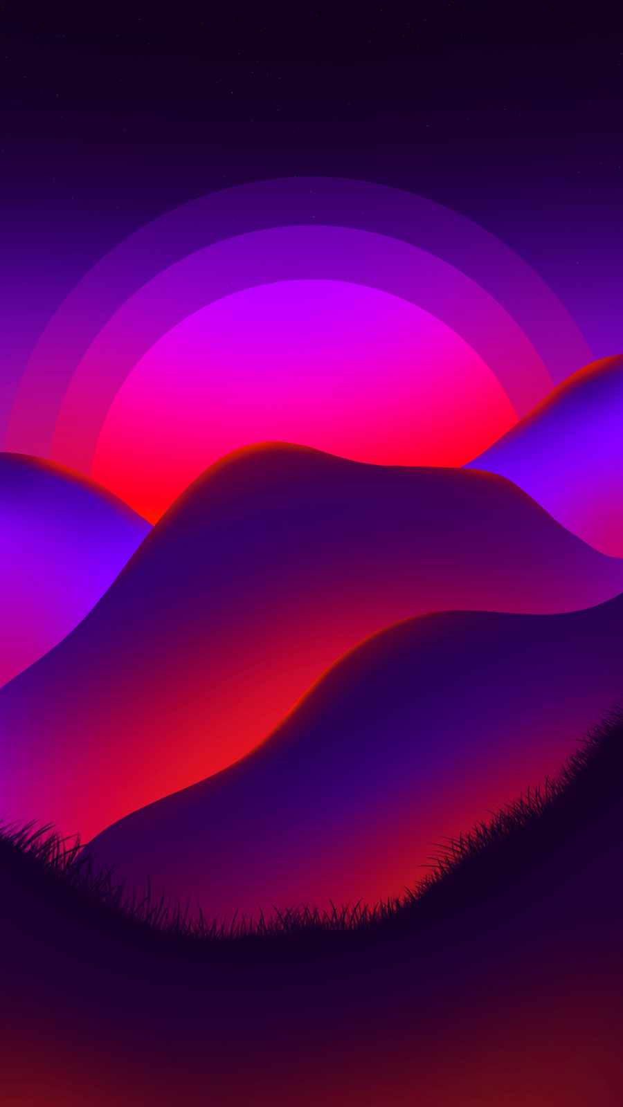 Retro Minimal Sunrise iPhone Wallpaper