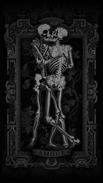 Skeleton Lover iPhone Wallpaper