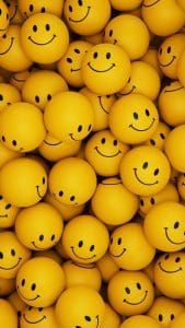 Smile Face Balls iPhone Wallpaper