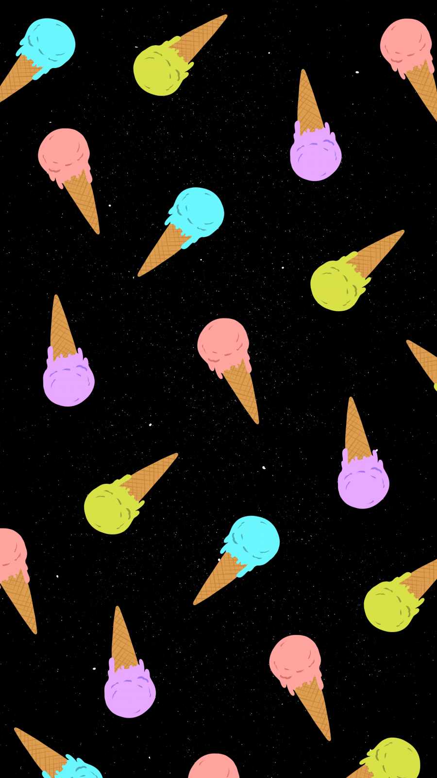 Space Ice Cream iPhone Wallpaper