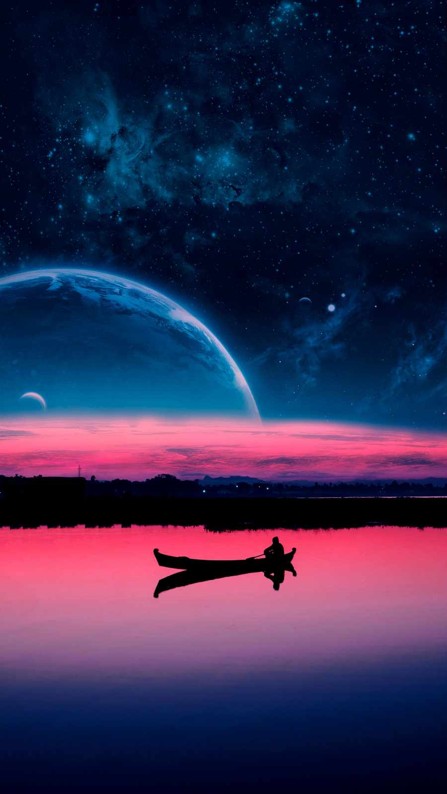 Space Lake iPhone Wallpaper