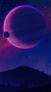 Space View from Land iPhone Wallpaper