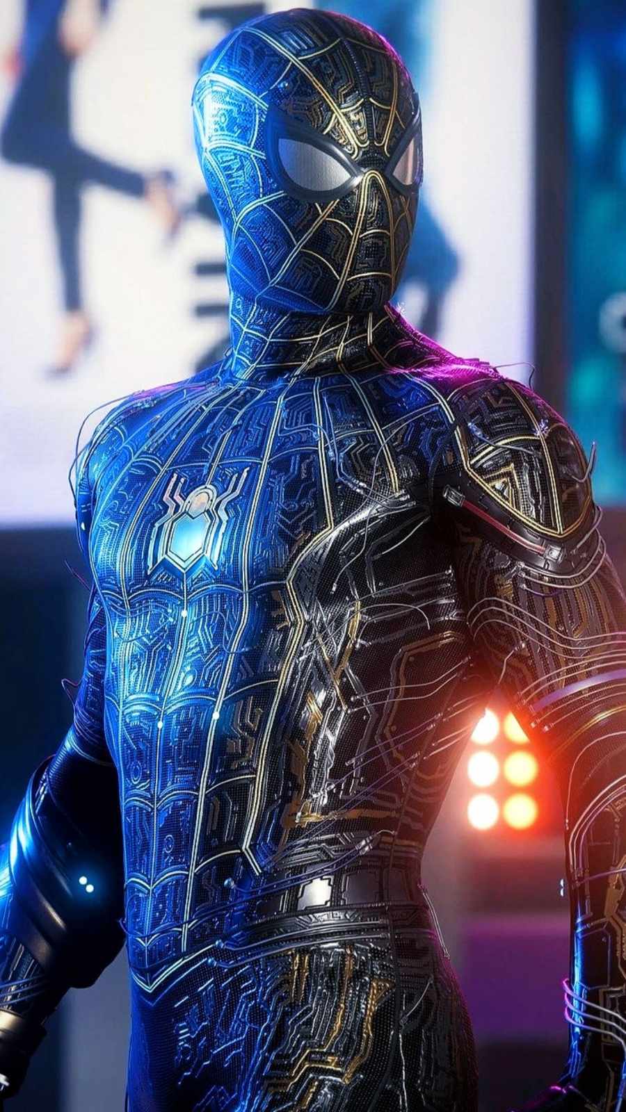 Spiderman Techno Suit iPhone Wallpaper