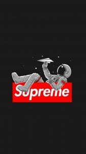 Supreme Astronaut iPhone Wallpaper