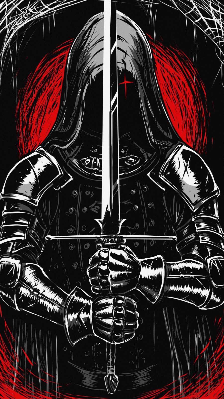 Sword Warrior iPhone Wallpaper