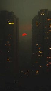 sunrise morning dream buildings iPhone Wallpaper