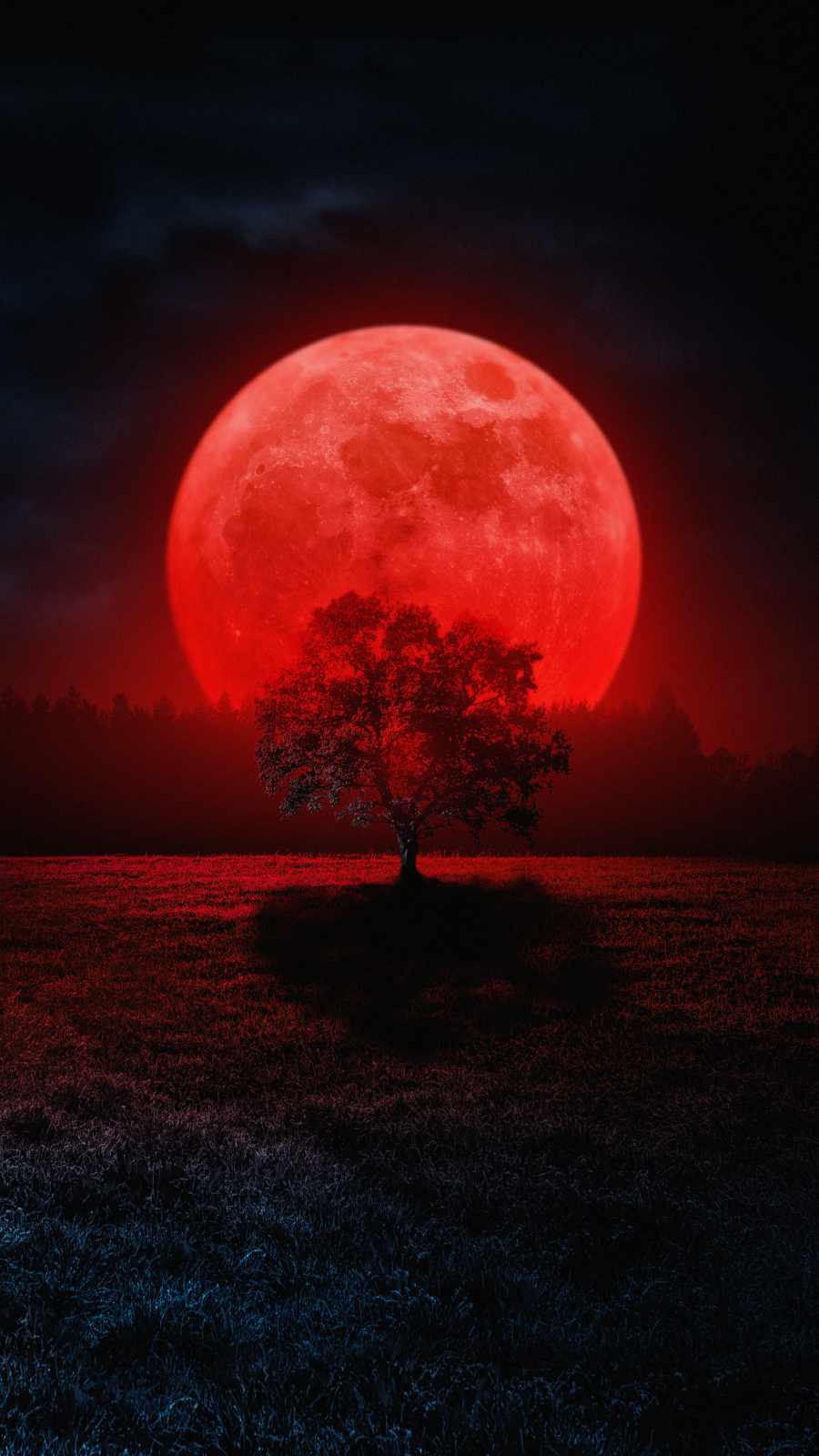 Blood Red Moon iPhone Wallpaper
