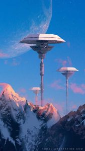 City of Mars iPhone Wallpaper