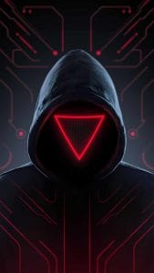Cyber Hoodie Guy iPhone Wallpaper
