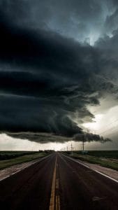 Dark Cloud Road iPhone Wallpaper