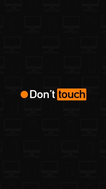 Do Not Touch iPhone Wallpaper