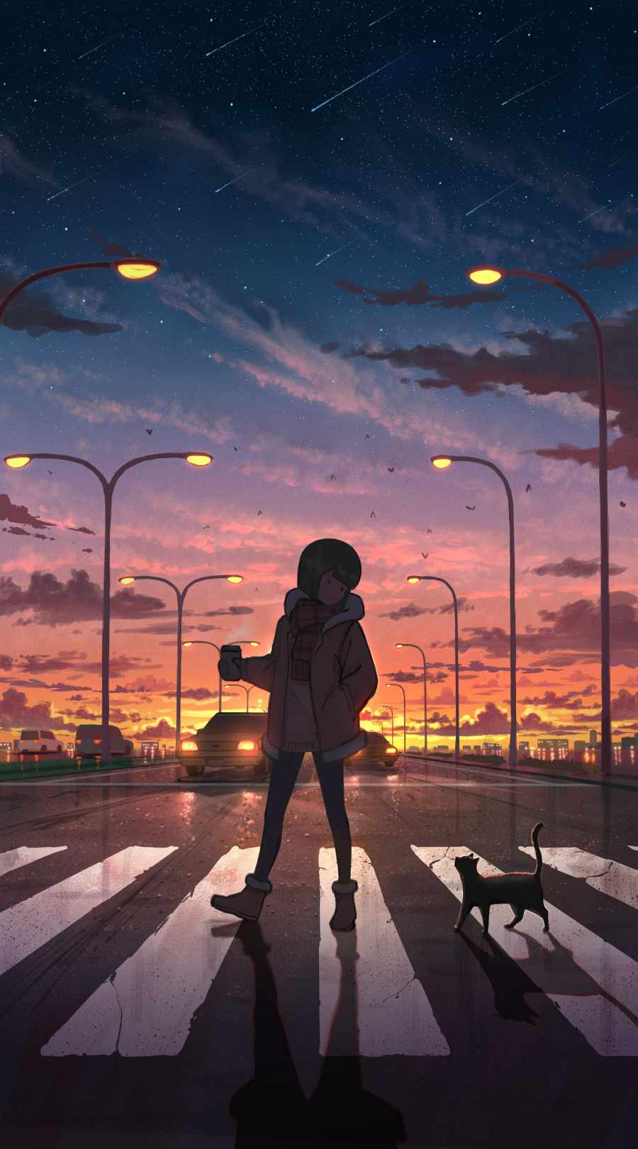Girl With Cat Anime IPhone Wallpaper - IPhone Wallpapers : iPhone Wallpapers