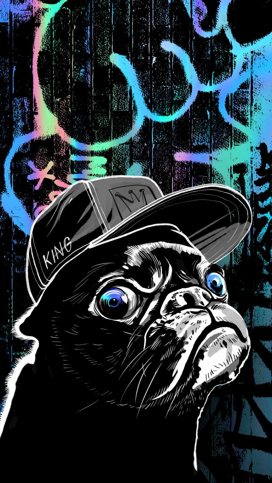 Hip Hop Dog iPhone Wallpaper