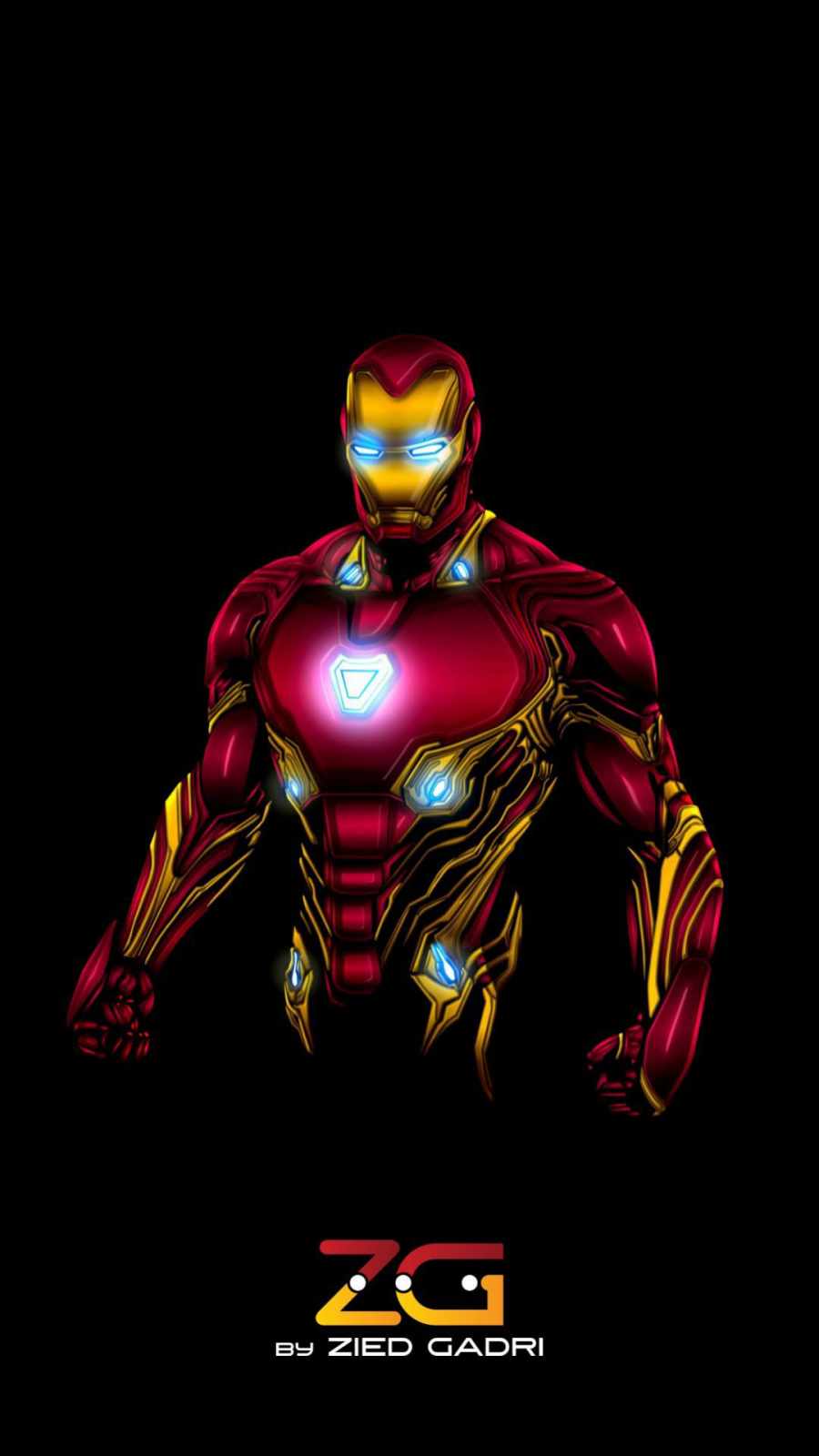 Iron Man Upgraded Armor iPhone Wallpaper