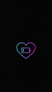 Low Battery Heart iPhone Wallpaper