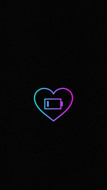 Low Battery Heart iPhone Wallpaper