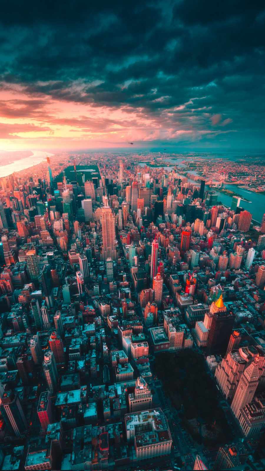 New York City Sunset iPhone Wallpaper