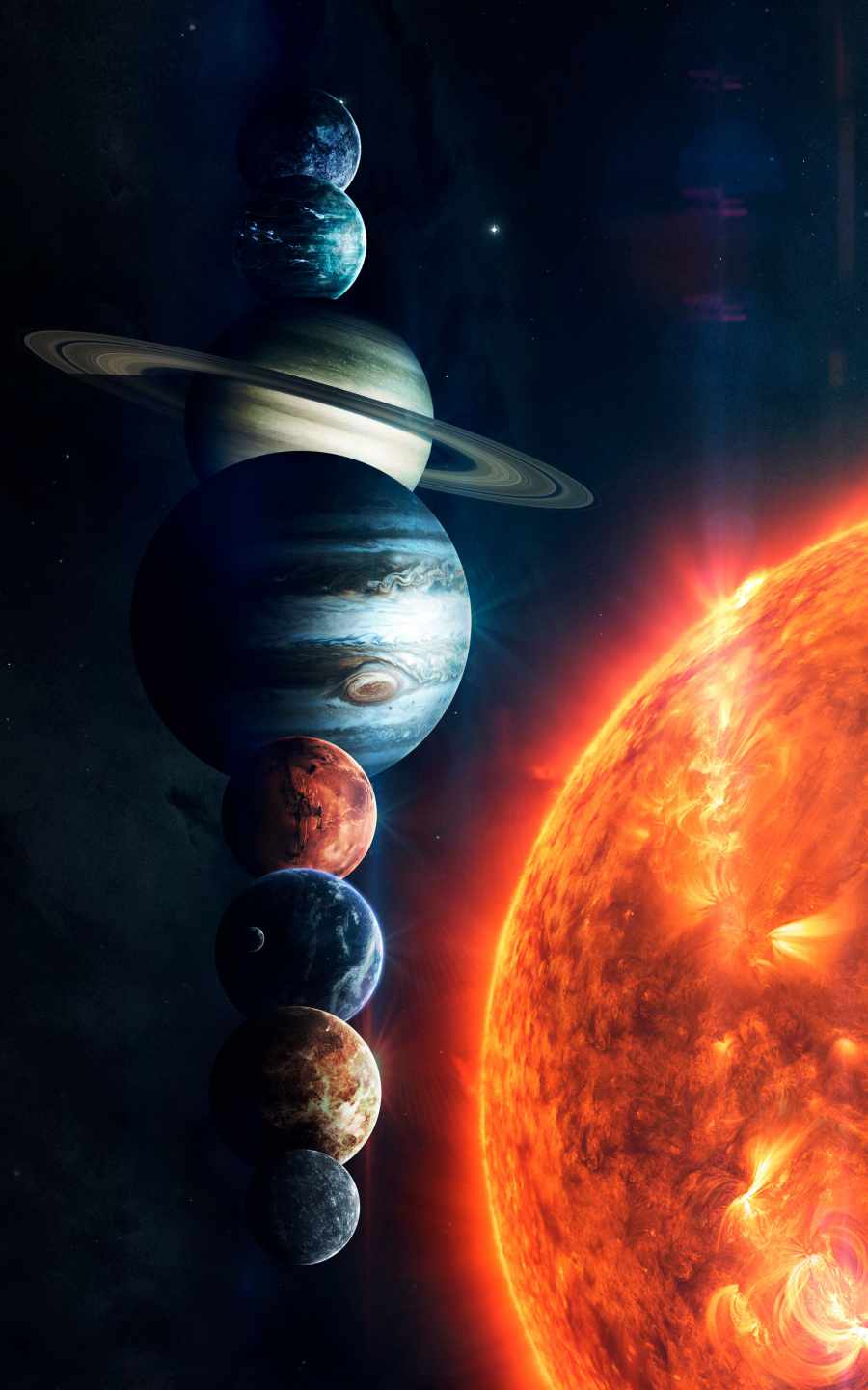 Our Solar System iPhone Wallpaper