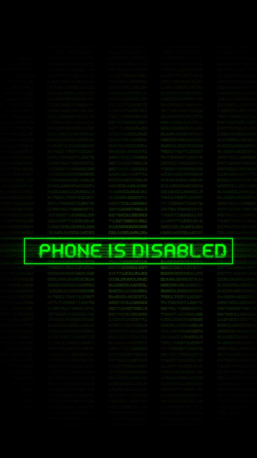 Phone is Disabled iPhone Wallpaper