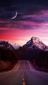 Road to Snow Peaks iPhone Wallpaper