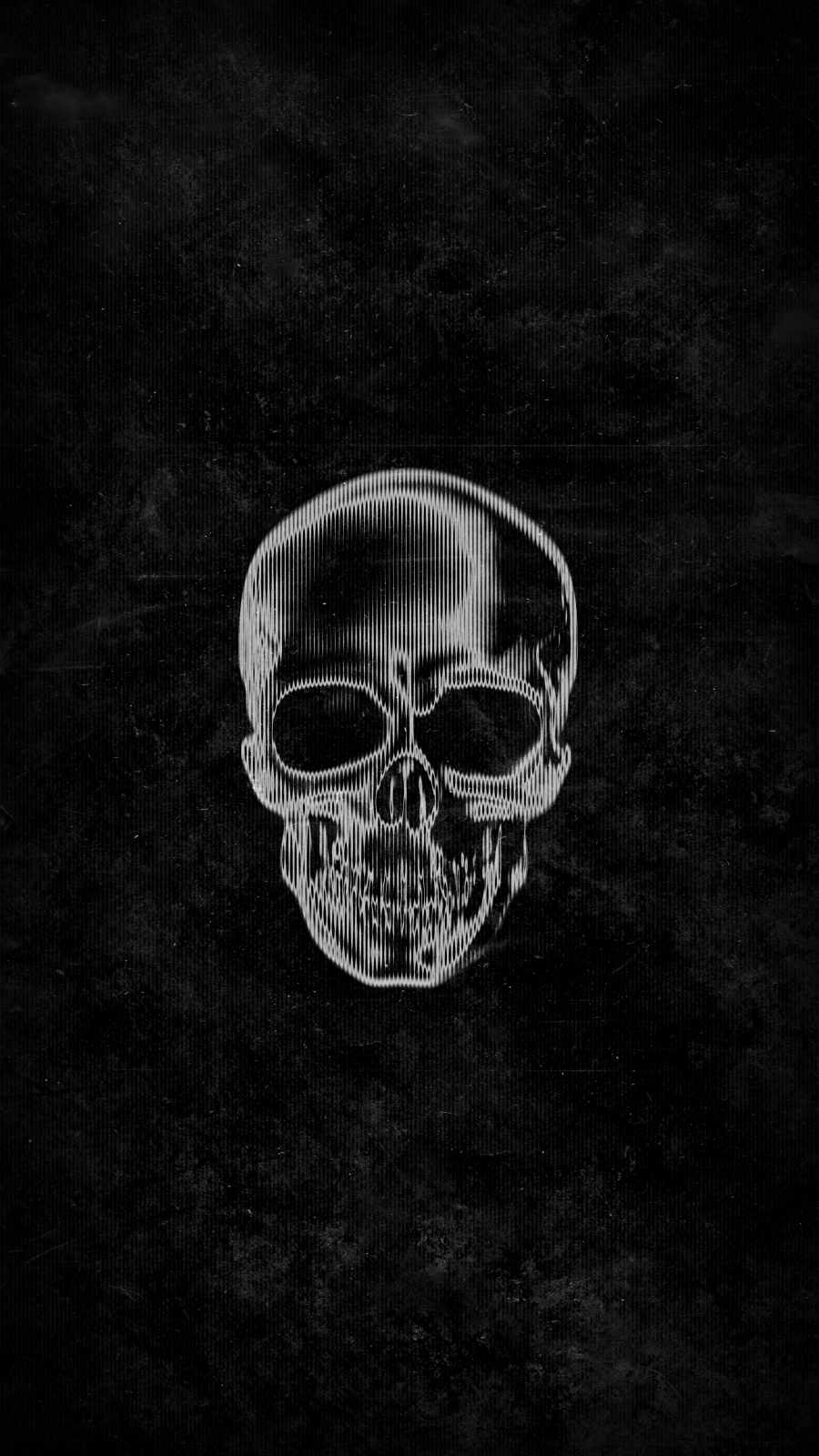 Silver Skull iPhone Wallpaper