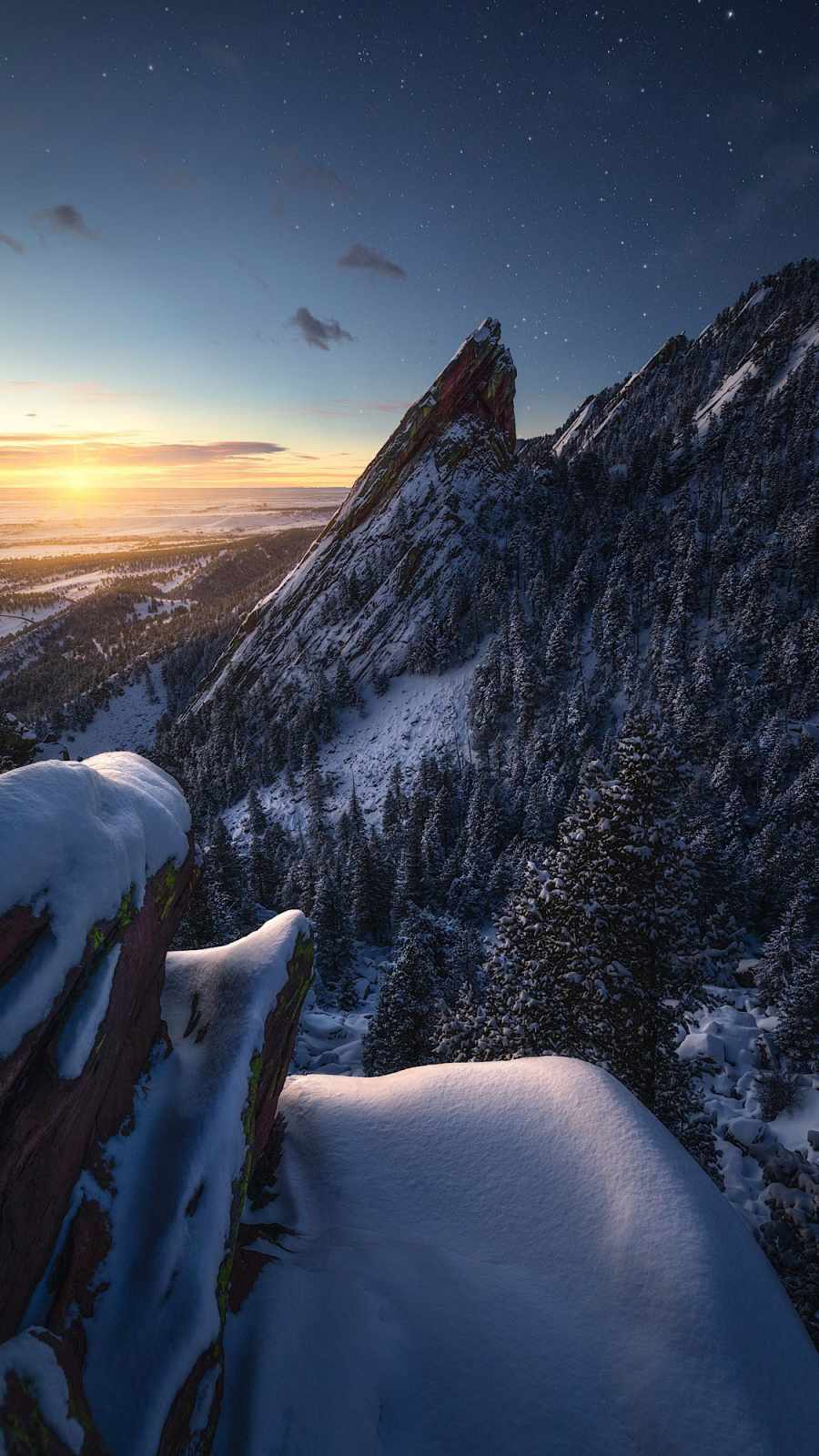 Snow Mountain Peaks iPhone Wallpaper