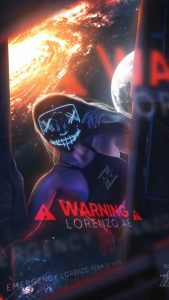 Space Girl iPhone Wallpaper