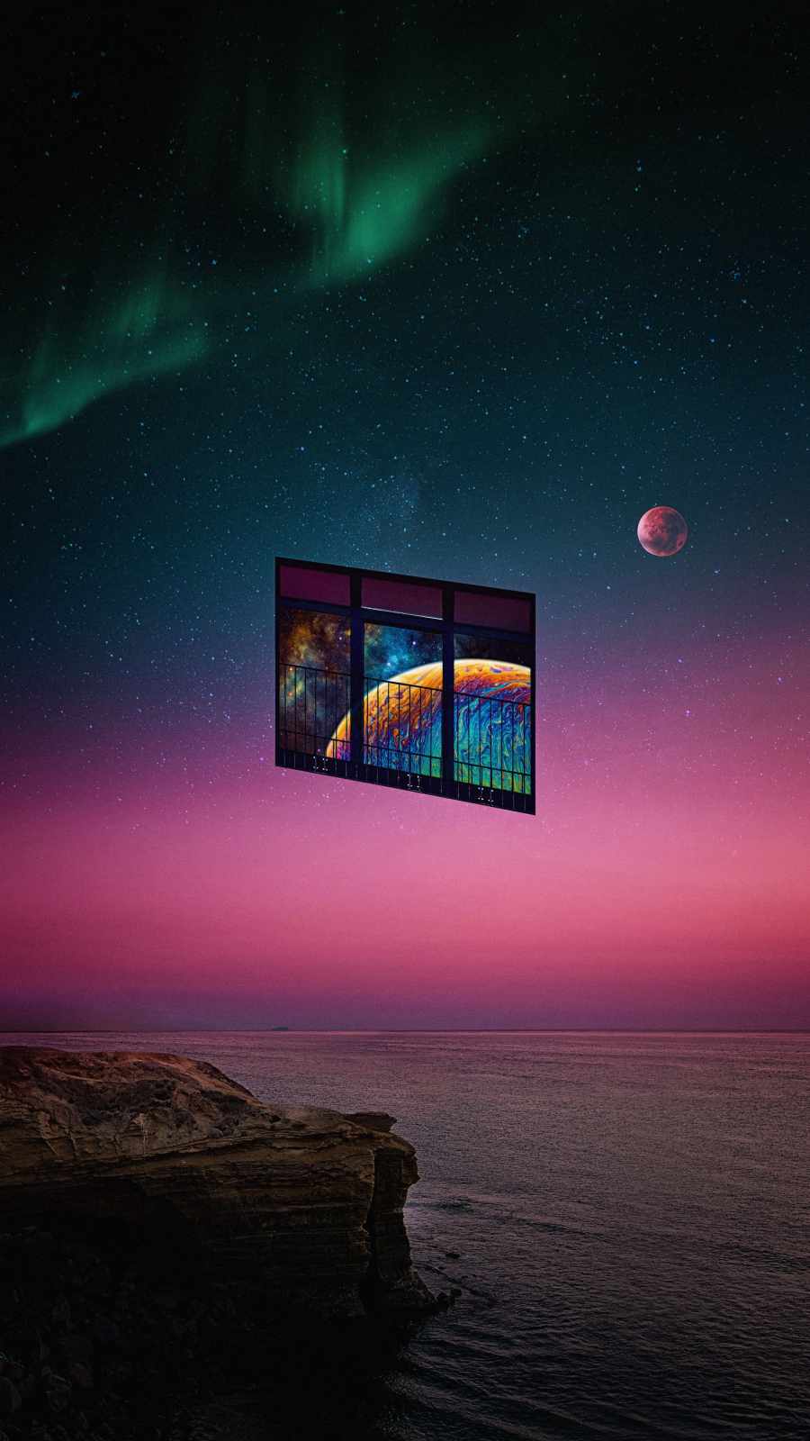 Space Window iPhone Wallpaper