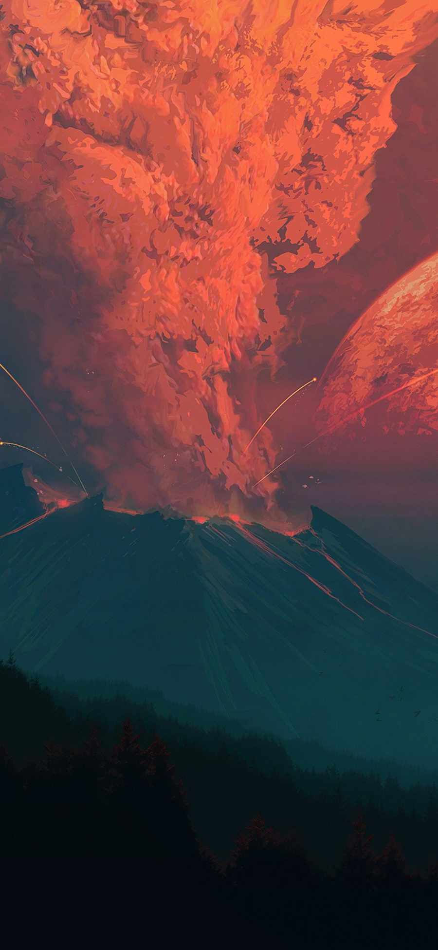 Volcano Blast iPhone Wallpaper