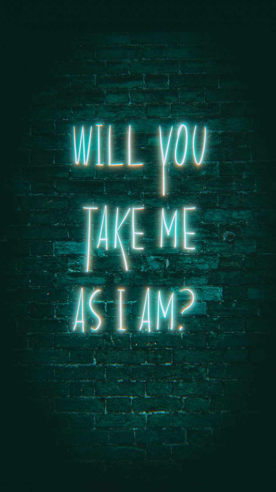 Will You Take me As I am iPhone Wallpaper