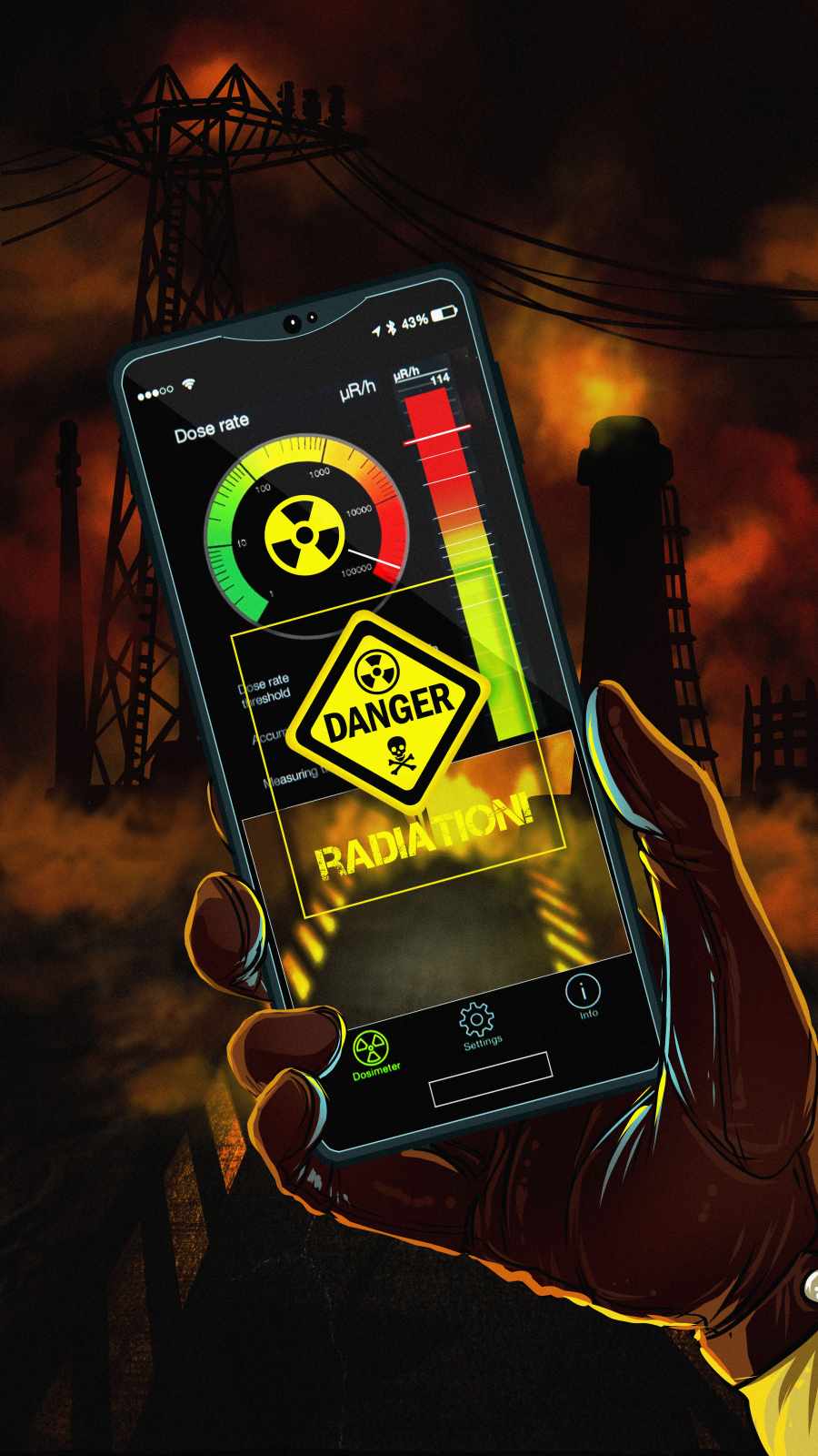 iPhone Radiation Warning iPhone Wallpaper