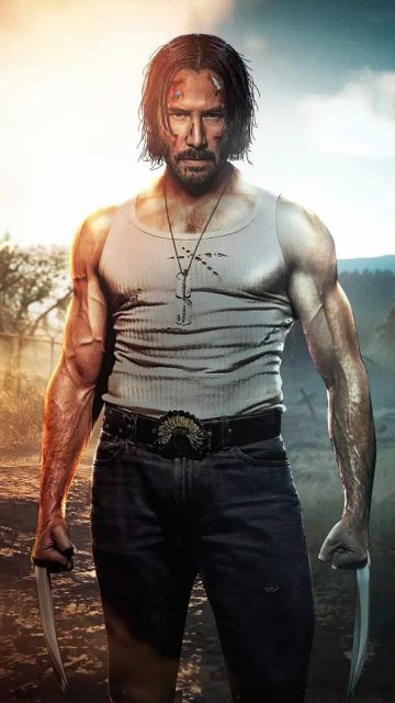 keanu reeves as wolverine iPhone Wallpaper