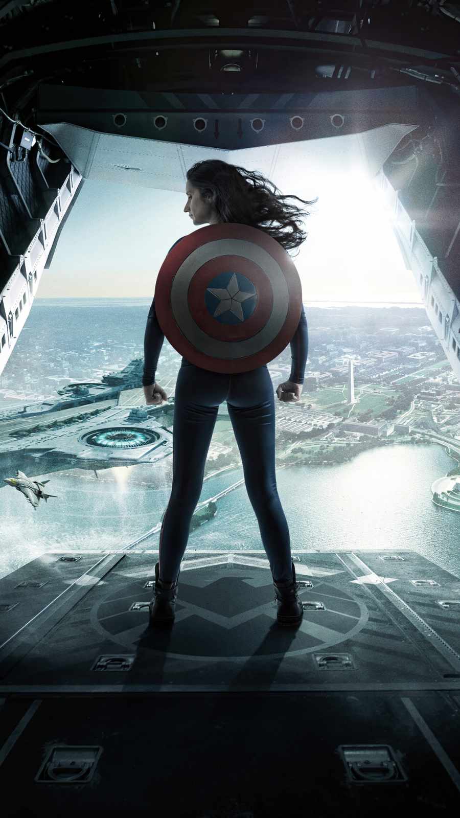 the winter soldier girl cosplay iPhone Wallpaper