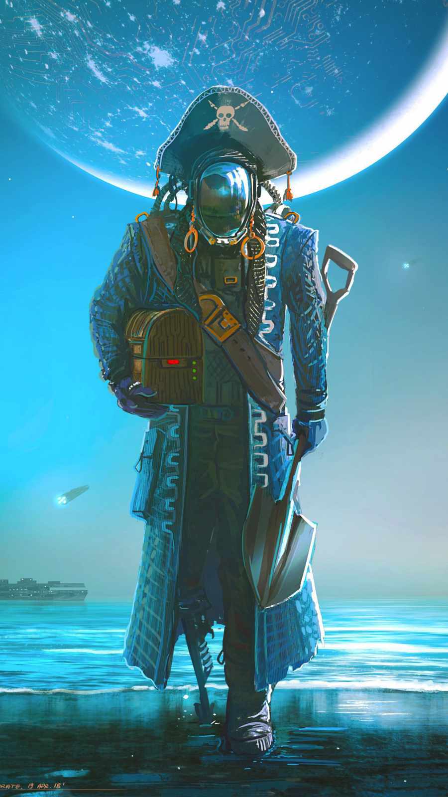 Alien Pirate iPhone Wallpaper