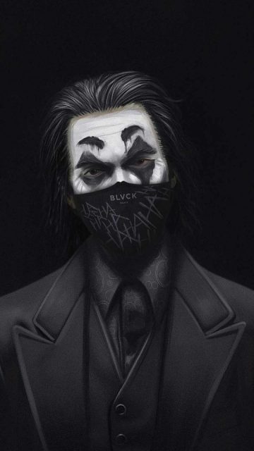 All Black Joker iPhone Wallpaper