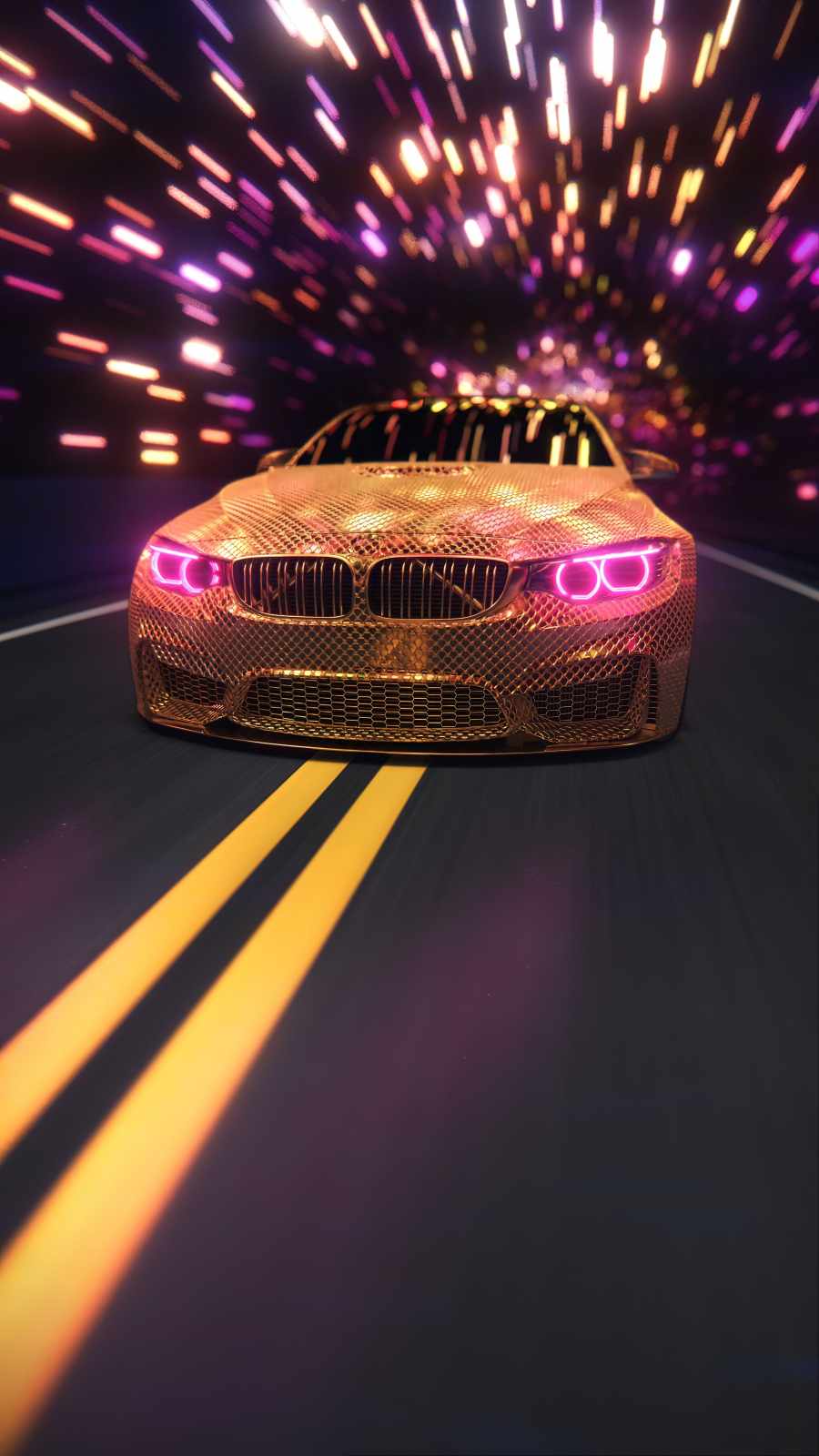 BMW Car Gold iPhone Wallpaper