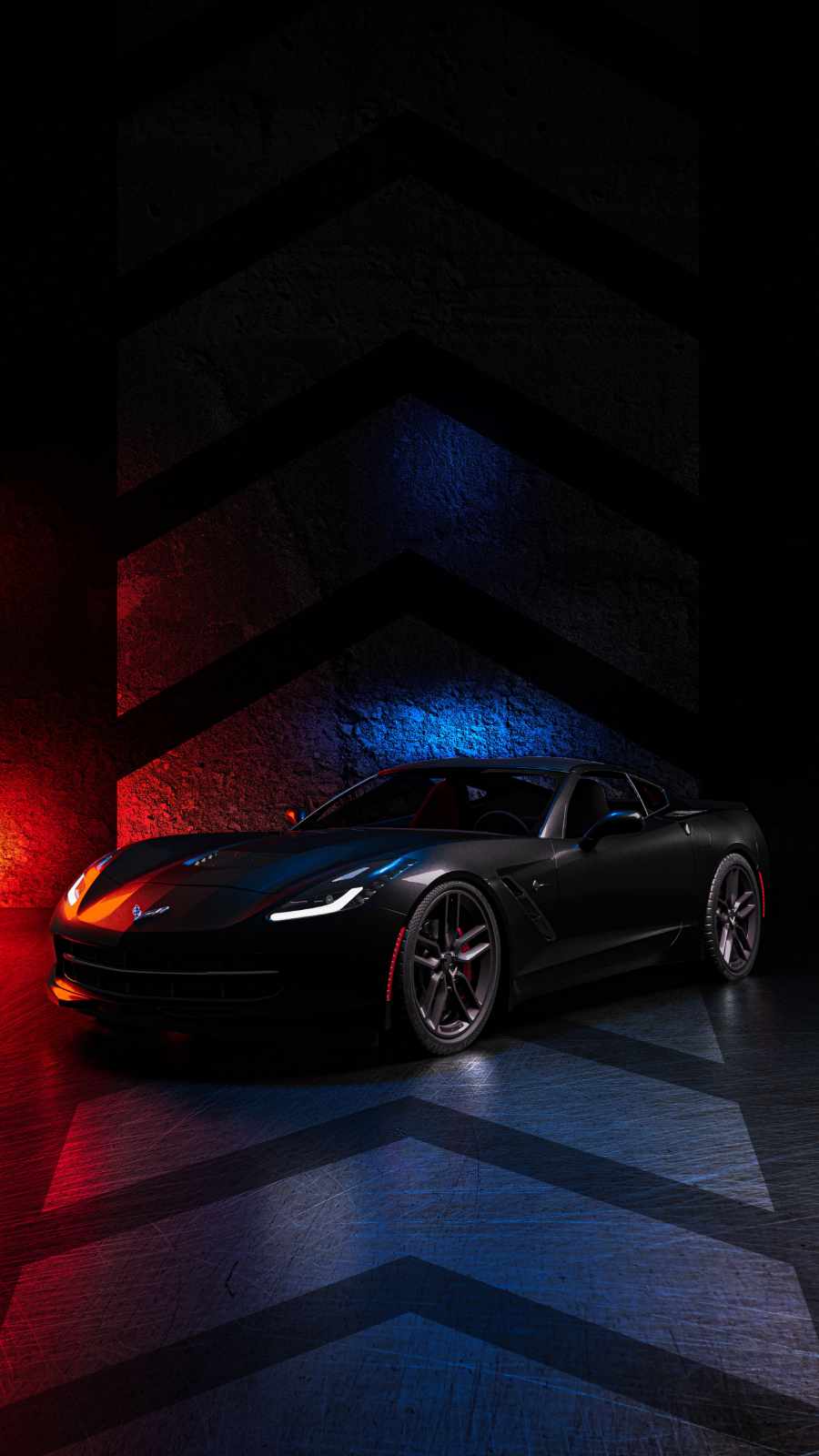 Black Corvette iPhone Wallpaper