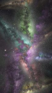 Colorful Galaxies iPhone Wallpaper