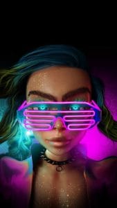 Cyber Club Girl iPhone Wallpaper