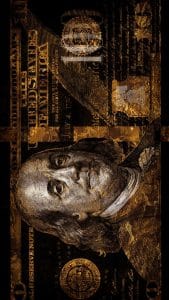 Golden Dollar iPhone Wallpaper