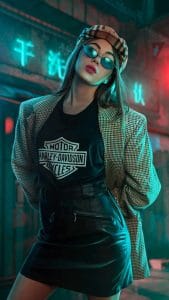 Harley Davidson Girl iPhone Wallpaper