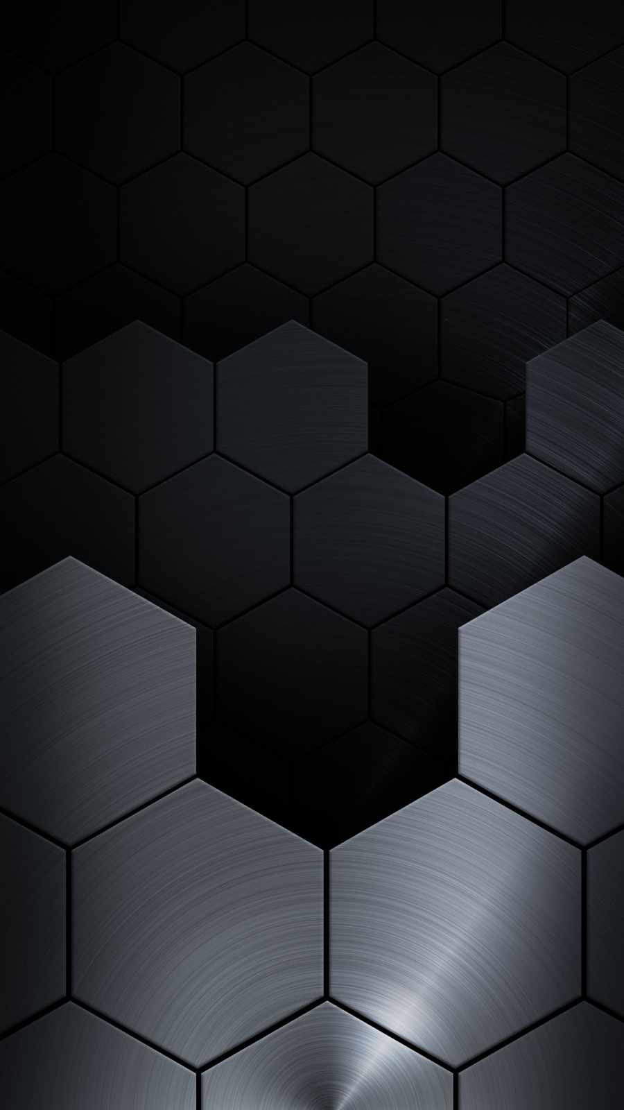 Metal Hexagon iPhone Wallpaper