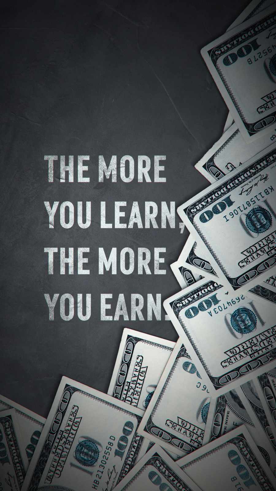 More You Learn More you Earn iPhone Wallpaper
