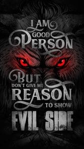 My Evil Side iPhone Wallpaper