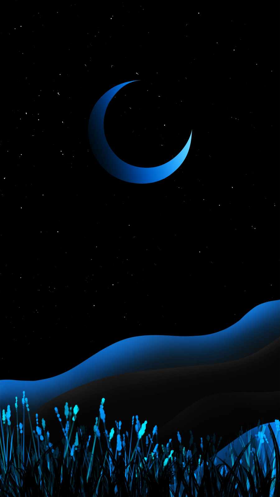 Night Moon Desert iPhone Wallpaper