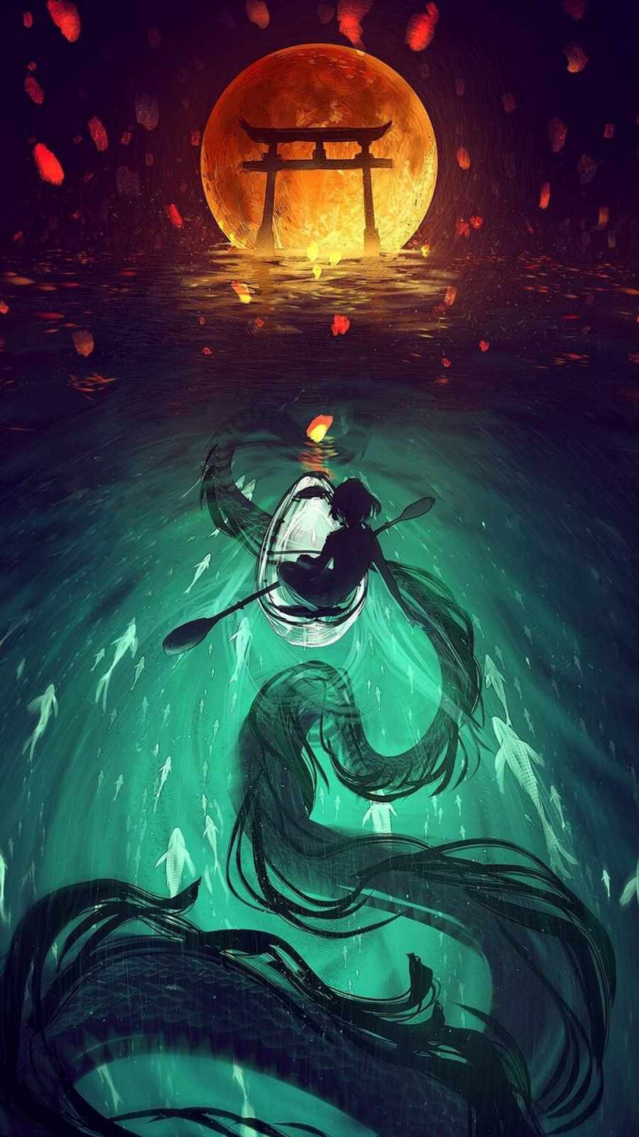 Ocean of Dragon iPhone Wallpaper